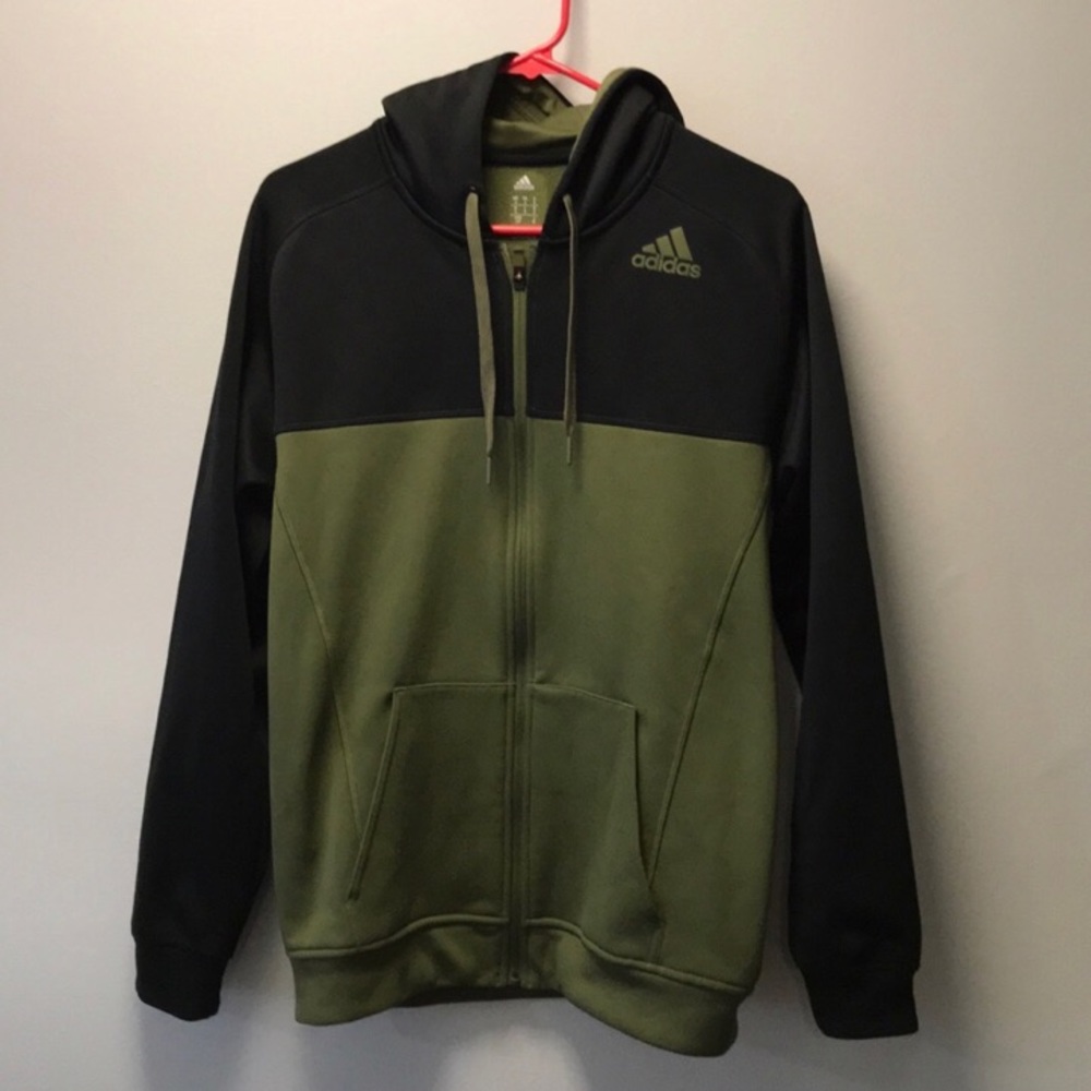 Army Green Zip Up Hoodie